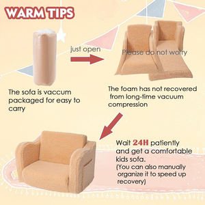 Furnishh 2-in-1 kéo gấp trẻ em ngủ mềm gấp ra trẻ em sofa đi văng cho bé trai & bé gái cắt theo kích cỡ - Product Image 6