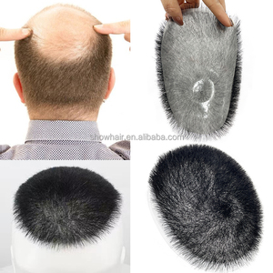 ท็อปเปอร์ผมแท้คุณภาพสูงสำหรับผู้ชาย แบบบางพิเศษ PU  ชิ้นส่วน<span class=keywords><strong>ผ</strong></span>มเสริมสำหรับใช้ในชีวิตประจำวัน ระบบเปลี่ยนผม - Product Image 2