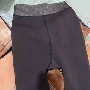 Leggings Sexy in Velluto Finto Traslucido Caldo, Elasticizzati e Morbidi, Effetto Opaque, per Donne di Colore, Collant in Pile Effetto Neve - Product Image 3