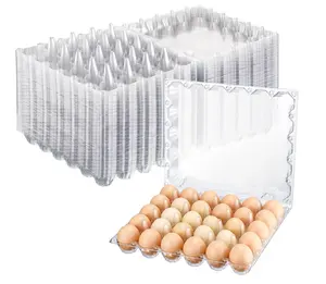 养鸡场商业市场家用冰箱储物透明鸡蛋纸箱散装鸡肉鸡蛋托盘安全存放鸡蛋纸箱