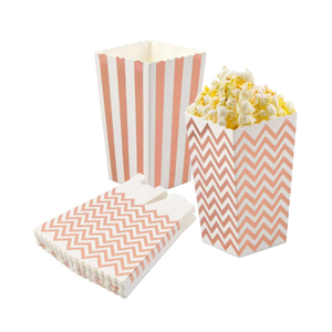 Fábrica al por mayor Rosa grano ondulado barra Vertical película <span class=keywords><strong>noche</strong></span> reutilizable parte superior abierta cajas de papel en relieve palomitas cubo diseño carpeta - Product Image 1