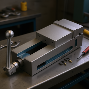 Étau de fraisage D0100H53ENP 4 pouces en fonte nodulaire, fixation de banc, commande manuelle, force de serrage 19KN - Product Image 2