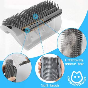 Rascador de esquina de pared más suave, juguete para gatos, peines de masaje de auto aseo para gatos, cepillo de esquina de pared con hierba gatera - Product Image 3