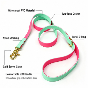 Woven Pet <b>Lead</b> Dog Leash Reflective Collar Leash Adjustable Pet <b>Lead</b> for Walking <b>Training</b> - Product Image 3