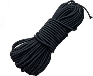 Cordon élastique rond noir robuste de 3 mm, 4 mm, 8 mm pour travaux manuels, attaches, camping et activités de plein air - Product Image 1
