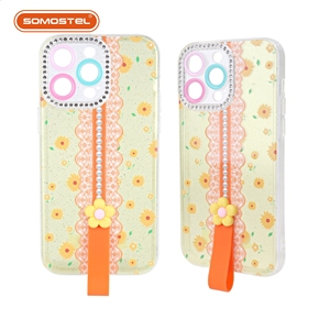 <span class=keywords><strong>เคส</strong></span>โทรศัพท์ทันสมัยฝาครอบป้องกันลายดอกไม้พร้อมเชือกนิ้วสำหรับ iPhone 17 16 15 14 13 por MAX estuches Para celulares - Product Image 3