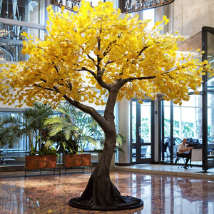Árbol de <span class=keywords><strong>Ginkgo</strong></span> Artificial de Colores Otoñales, Adornos de Jardín, Plástico Sintético de Alta Calidad, Ecológico, para Decoración de Hoteles y Paisajismo - Product Image 1