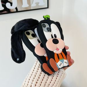 Nouveau chiot élégant en Silicone 3D avec des oreilles de bouton antichoc accessoires de téléphone portable étui de couverture pour <span class=keywords><strong>iPhone</strong></span> <span class=keywords><strong>12</strong></span> 13 14 15 16 Pro Max - Product Image 4