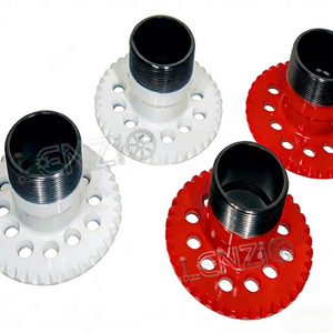 Adaptador para ruedas de alambre 5*114.3/5*120.65/5*127 / 4*100/4*108, rojo y blanco cromado/dorado - Product Image 6