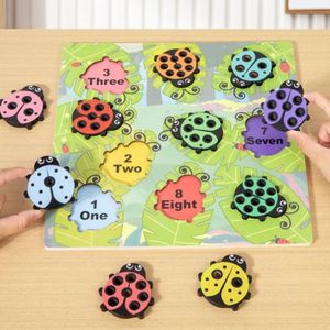 <b>Creative</b> <b>Gift</b> Boys Girls Number Learning Wooden Toy Ladybug-Themed Sticks Board Game for Toddler Age Over 3Years Old - Product Image 5