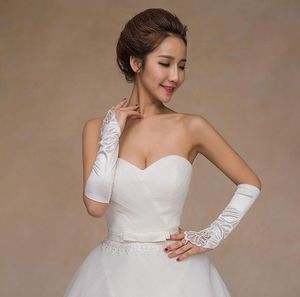 Elbow Length Satin Fabric Flower Lace Bridal <strong>Gloves</strong> Wedding <strong>Gloves</strong> <strong>Fingerless</strong> - Product Image 5