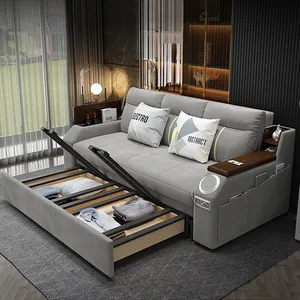 מחיר נמוך בד פוטון רב תכליתי ספת מיטה עם שטח רצפה קטן עם אחסון להמרה