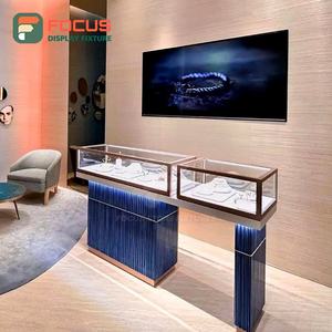 High Quality LED Light Jewelry Counter Glass Display Cabinet Wooden Jewelry Luxury Modern Premium Jewelry Display Cabinet - Product Image 4