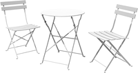 Ensemble table et chaises pliantes en métal - Chaise en acier colorée pour patio, mobilier d'extérieur pour jardin et café