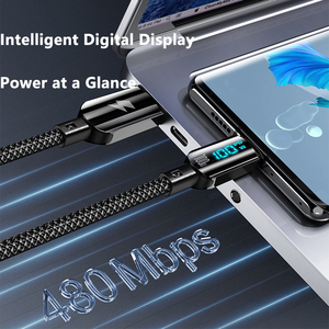 100W 60W điện thông minh thời gian thực dẫn hiển thị dữ liệu cáp Type-C để Type-C PD siêu nhanh sạc cáp dữ liệu USB Adapter Cáp - Product Image 6