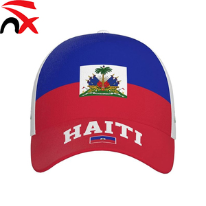 Casquette de baseball ajustable avec drapeau national d'Haïti, casquette de protection solaire sportive, casquettes patriotiques pour hommes et femmes, vente en gros - Product Image 1