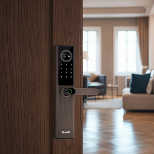 A3-B sắc nét thông minh Wifi Mạng điện tử khóa lối vào vân tay chống trộm với hợp kim nhôm cho cửa kính - Product Image 1