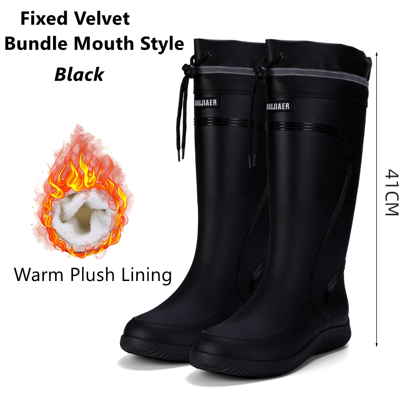 Black men rain boots