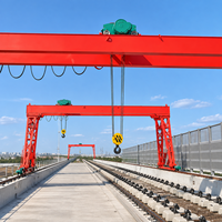 Pont roulant à double poutre de 20 tonnes avec rails et palan à câble VFD pour salle d'outillage