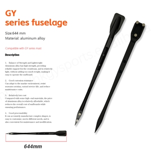 GY-Axis Black Advance Fuselage Hydrofoil Accesorios 600mm Advance Fuse 644mm 765mm Fuselaje Aluminio Surf Foil Equipo - Product Image 5