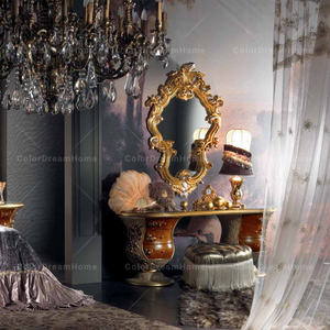 Juego de Dormitorio Clásico Rococó de Lujo, Muebles de Dormitorio, Camas de Hotel Individuales - Product Image 4