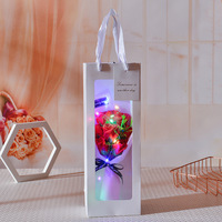 Groothandel LED verlichte zeep roos bloemenboeket raam cadeauzakje zeep bloemenboeket voor Valentijnsdag Moederdag bruiloft cadeau