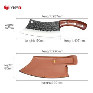 Cuchillo de Cocina de Acero con Alto Contenido de Carbono Forjado de 6 Pulgadas con Mango de Madera de Palisandro, Cuchillo Chino de Cocina - Product Image 2