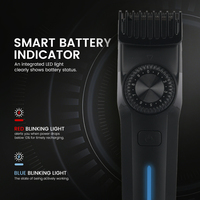 Tondeuse à barbe PRITECH pour hommes, tondeuse à cheveux avec peigne réglable de 0 à 9,5 mm, machine à raser sans fil, indicateur LED, type C