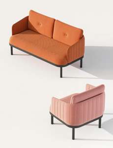 Ensemble de canapés modulables en tissu moderne pour hôtel de luxe, restaurant, réception, bureau, mobilier commercial - Product Image 4