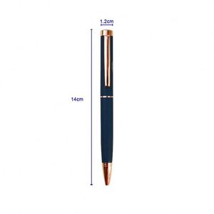 Luxury Rose Gold Trim <b>Ballpoint</b> <b>Pen</b> Set Matte Black Navy Blue Executive <b>Pen</b> Custom Logo Corporate Gift - Product Image 6