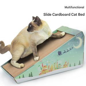 Vente directe d'usine planchers d'escaliers assembler carton ondulé maison bricolage <span class=keywords><strong>bleu</strong></span> pâle chat griffoir pour chat gratter - Product Image 5