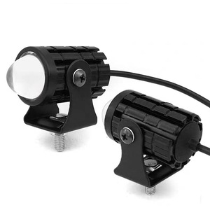 <b>Mini</b> Driving <b>LED</b> <b>Light</b> 2pc White Yellow Dual Color Spotlight Set For Motorcycle Front Retrofit Upgrade Aluminum Alloy - Product Image 5