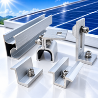 Système de support solaire, kit de fixation en L pour rail en aluminium, pour projet d'installation de panneaux photovoltaïques