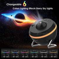 Projecteur Galaxie 134K avec disques de films, 6 couleurs, rotation, minuterie, lumière de nuit étoilée effet météore pour la décoration de la maison, chambre à coucher, cadeau