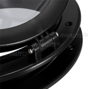Hublot rond en plastique noir de 26 cm (10 pouces) pour bateau, camping-car, ouverture de hublot de bateau, fenêtre de hublot de yacht - Product Image 5