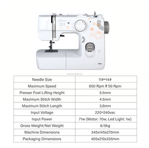 Máquina de Coser Eléctrica Multifuncional para el Hogar, para Coser Ropa, Cuero, Confección y Ojales - Product Image 2
