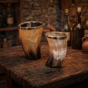 Verre en corne de cerf poli de haute qualité, naturel et écologique, design animalier, objet d'art de collection BS INTERNATIONAL pour mariage, maison, hôtel - Product Image 1