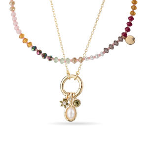 הגעה חדשה שרשרת כבל מותאמת אישית שרשרת פנינים פנינה ריינסטון מעוטרת תליונים נתיק - Product Image 5