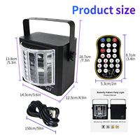 Mini projecteur laser papillon YSH, lumières de scène LED RGB, télécommande, activation sonore, auto, DC5V, lumière de club, KTV, vacances, bleu
