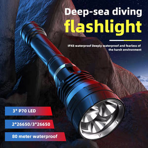 Linterna de Buceo LED de Alta Potencia, 3 LED XHP70.2, Luz Blanca Subacuática, Resistente al Agua IPX8, Linterna Táctica, Lámpara de Buceo 26650 - Product Image 5