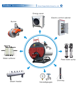 หม้อไอน้ำอุตสาหกรรมไท่กั๋ว ขนาด 2-30 ตัน ใช้เชื้อเพลิงน้ำมัน/แก๊ส ความดันต่ำ |   ระบบจุดระเบิดภายในแบบ 3 รอบพร้อมท่อระบายความร้อนแบบเปียก - Product Image 3