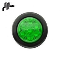 Feux arrière de remorque étanches à 7 LED, ampoules de feux de brouillard arrière de 2 pouces, feux de position latéraux ronds rouges à LED 12V
