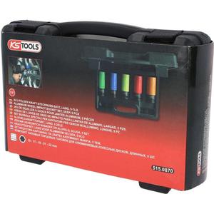 KS TOOLS - 515.0870 1/2'' Aluminium wheel <b>impact</b> <b>socket</b> set 17-21mm (5 pcs.) - EAN 4042146878330 <b>IMPACT</b> <b>SOCKETS</b> AND ACCESSORIES - Product Image 4