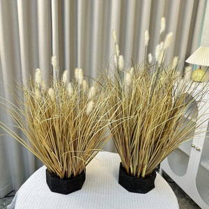 Lot de fleurs artificielles en roseau plastique, bouquet décoratif réaliste pour la maison, le bureau, le jardin, décoration intérieure, plantes artificielles - Product Image 5
