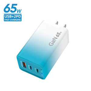 Chargeur rapide 65W PD3.0 avec port Type-C, anti-feu, PC écologique pour téléphones, ordinateurs portables et écouteurs - Dégradé de couleur bonbon - Product Image 2