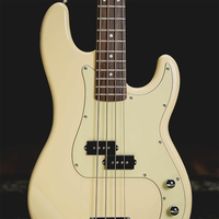 Guitare basse électrique 4 cordes de haute qualité pour enfants avec manche 21 frettes, chevalet vintage et design inspiré de l'anime