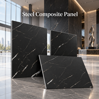 Panneau composite en acier gris recouvert de PVDF, 4 mm, 1220x2440 mm, pour la rénovation de façades extérieures