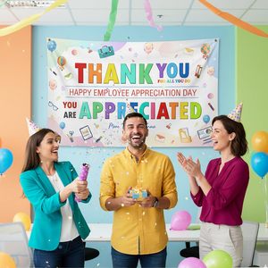 Decoración para el Día de Apreciación al Personal, Fondo para la Semana de Apreciación al Personal, Pancarta de Agradecimiento, Decoración de Pared con la Frase 'Gracias por Todo lo Que Haces' - Product Image 3