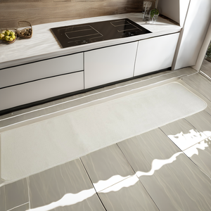 Alfombra de Cocina Antideslizante Lavable de Microfibra <span class=keywords><strong>Sayan</strong></span> Nagomi 45x180, Lavable a Máquina, Color Blanco Nieve - Product Image 2