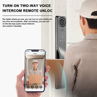 Interphone vidéo actif Reconnaissance faciale 3D WiFi Tuya Serrure de porte intelligente automatique à empreinte digitale avec moniteur de caméra en temps réel